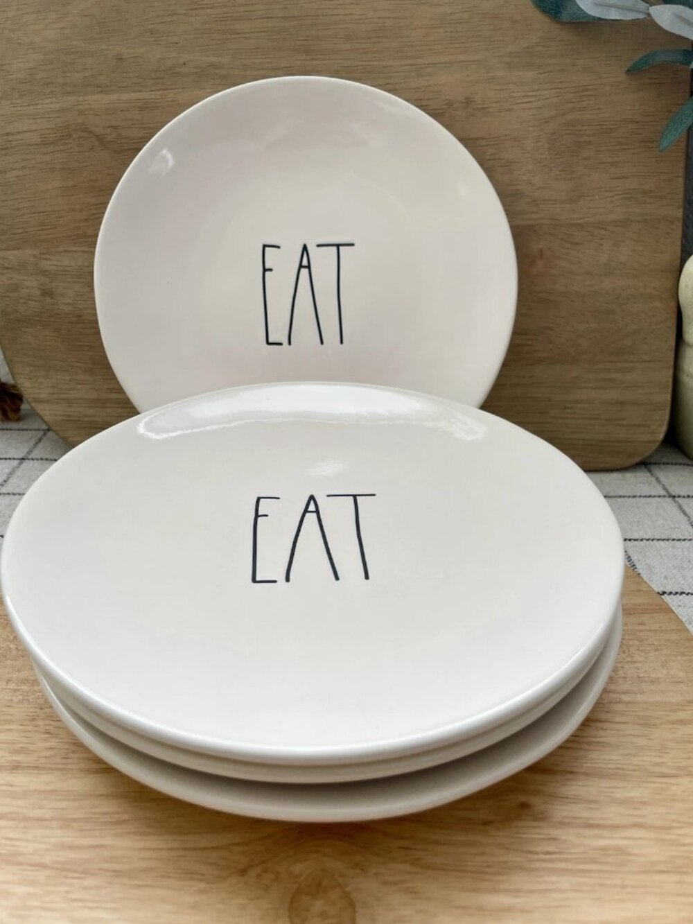 SALE! NWOT Rae Dunn Plates Artisan Collection EAT - 8"